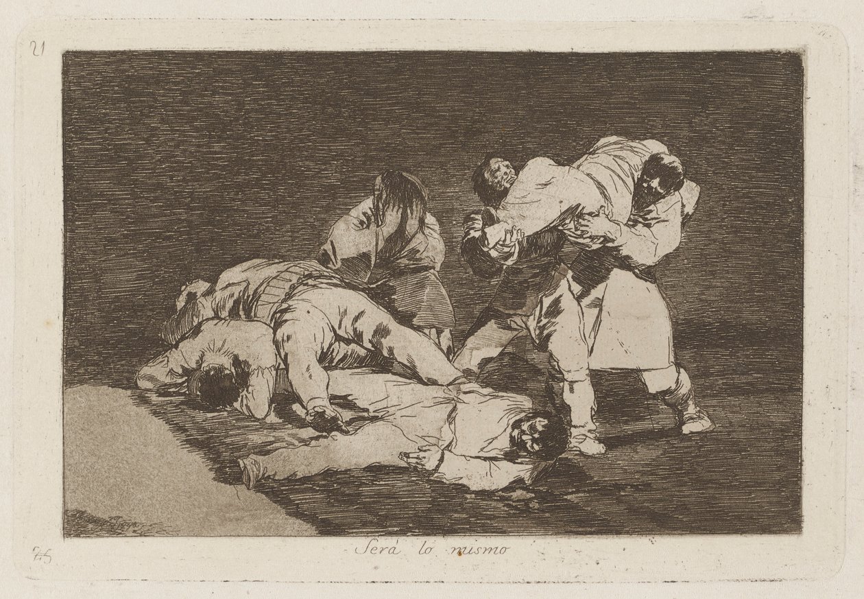 Være? It Will Be the Same, Plate 21 fra The Disasters of War av Francisco de Goya
