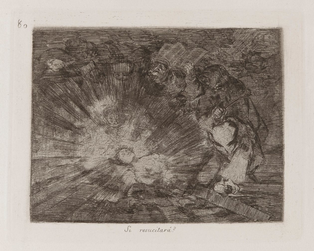 Hvis gjenoppstå?? (Will She Rise Again?), Plate 80 fra The Disasters of War av Francisco de Goya