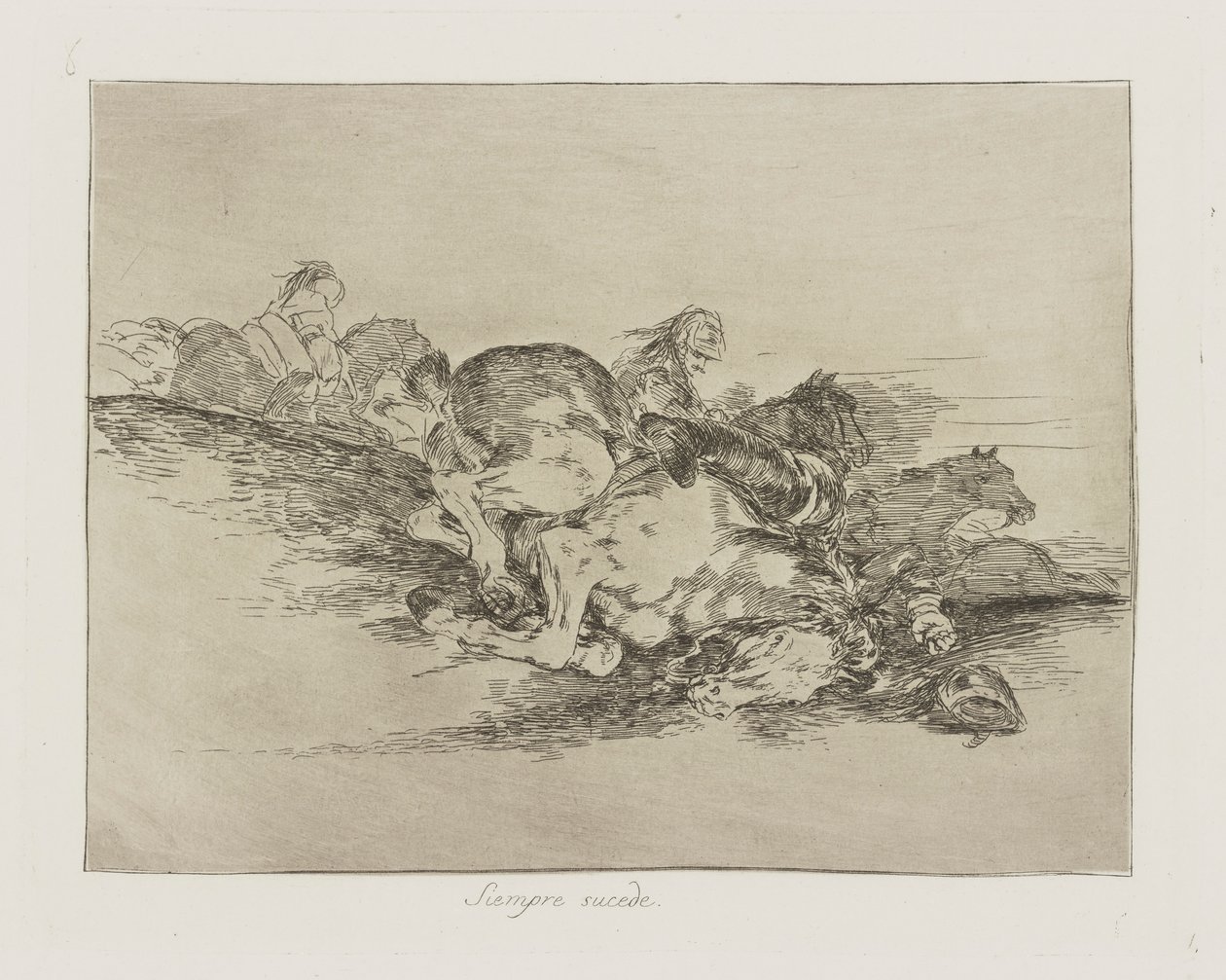 Skjer alltid. (Det skjer alltid.), pl. 8 fra serien The Disasters of War av Francisco de Goya
