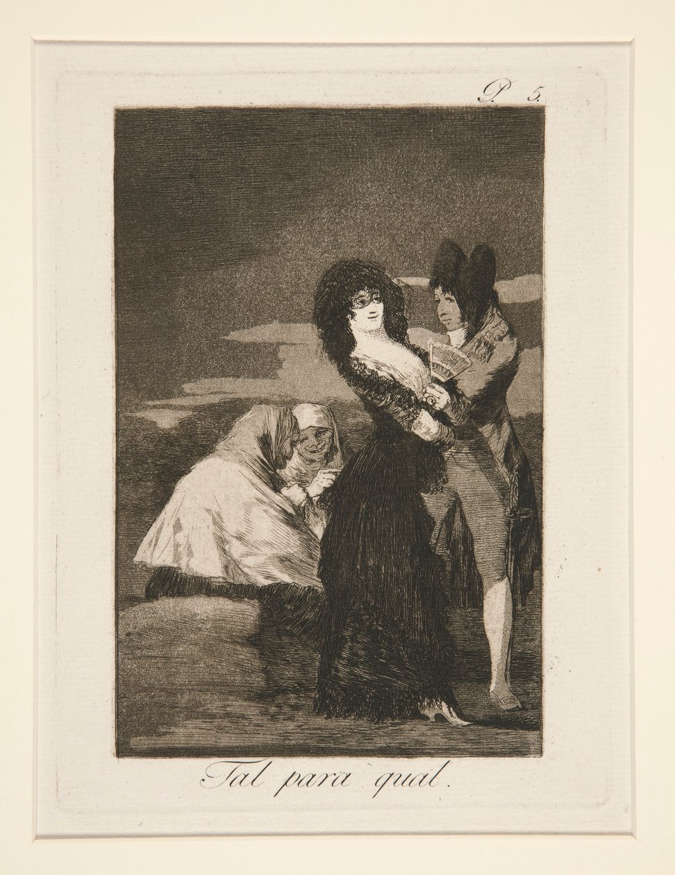 Tal para qual (To like), pl. 5 fra Los caprichos av Francisco de Goya
