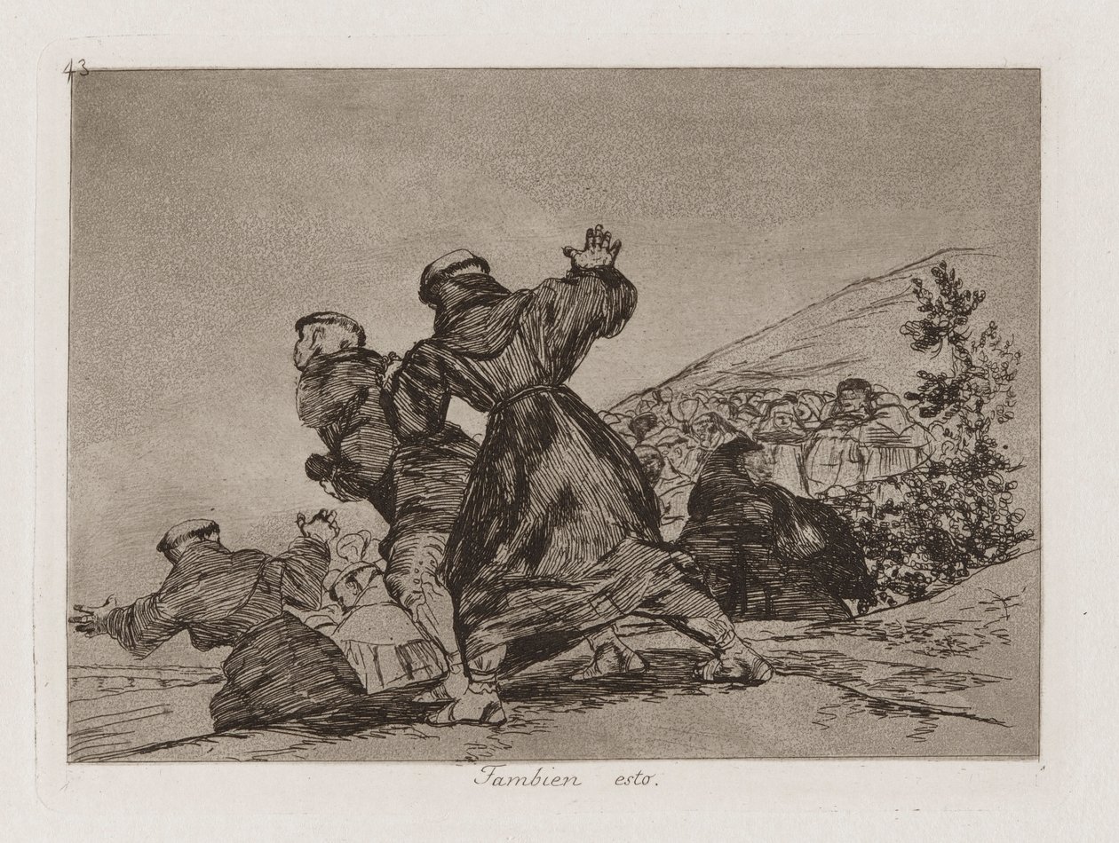 Også dette (This Too), plate 43 fra The Disasters of War av Francisco de Goya