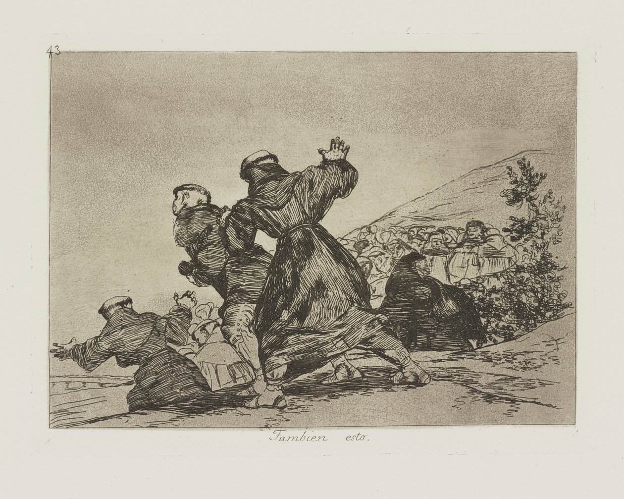 Det også. (Også dette.), pl. 43 fra serien The Disasters of War av Francisco de Goya