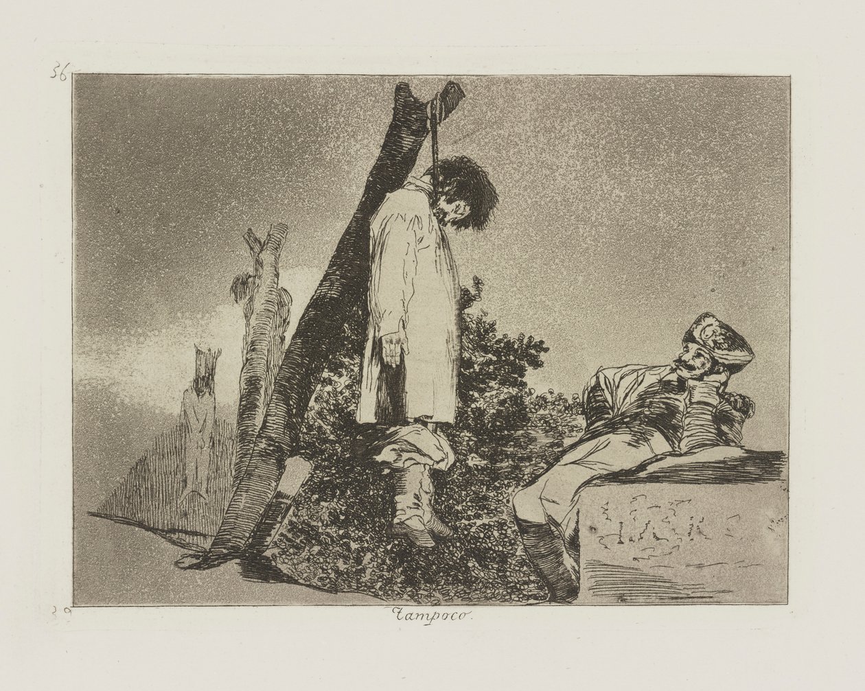 Ikke i det hele tatt. (Ikke [i dette tilfellet] heller.), pl. 36 fra serien The Disasters of War av Francisco de Goya