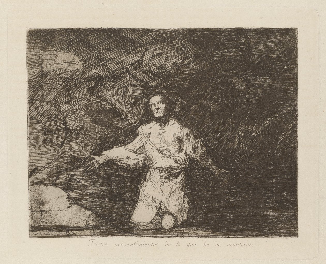 Triste forvarsel om hva som kommer til å skje, pl. 1 fra serien The Disasters of War av Francisco de Goya