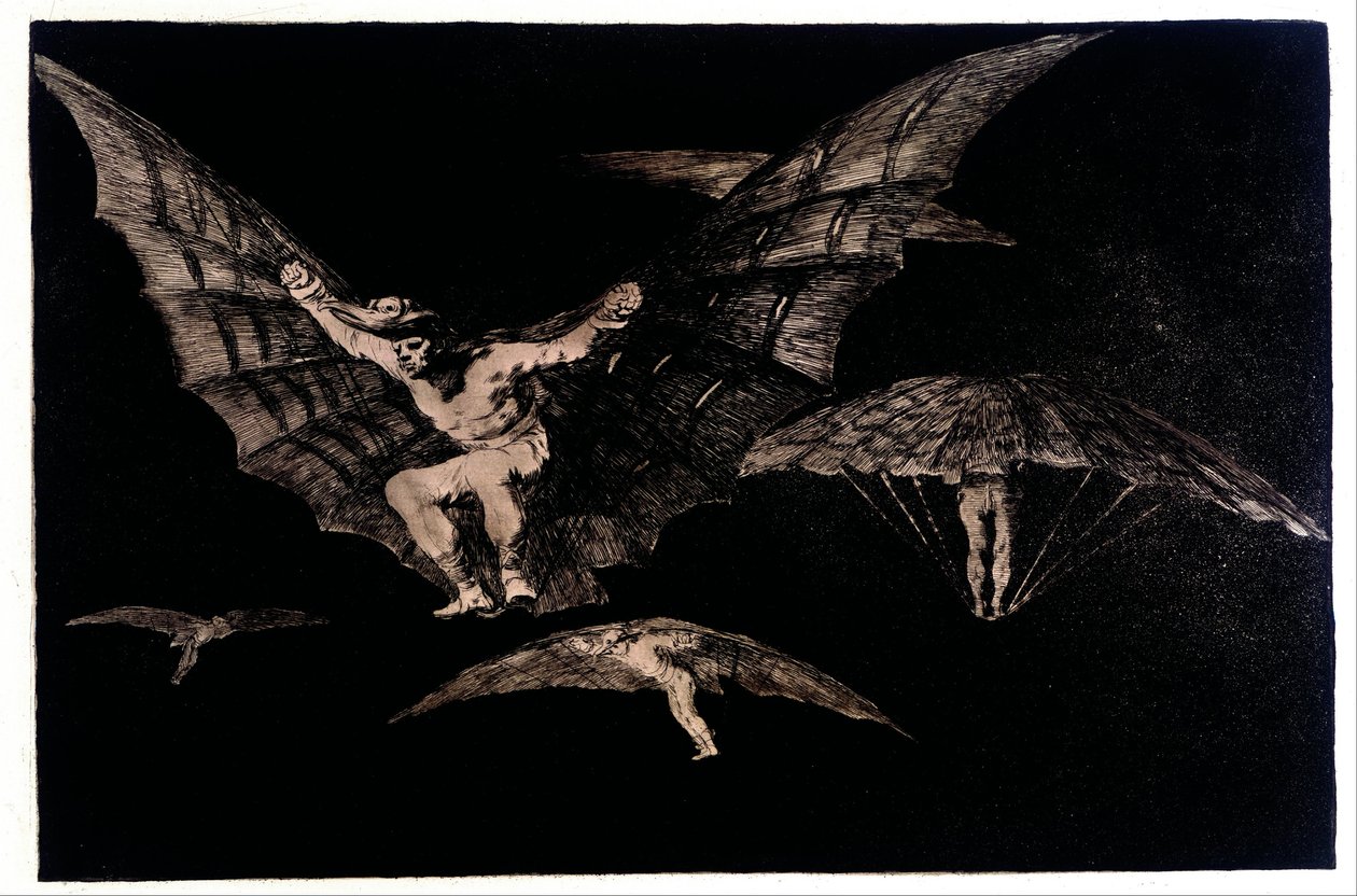 Hvor det er en vilje, er det en vei (en måte å fly på) av Francisco de Goya