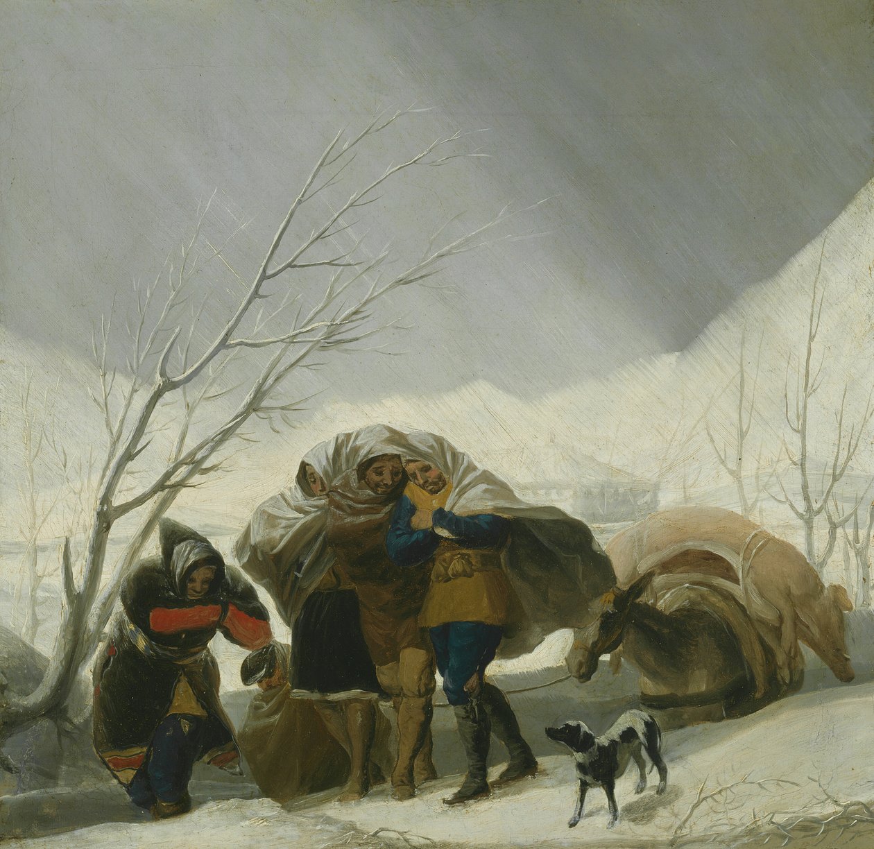 Vinterscene, ca. 1786. av Francisco de Goya