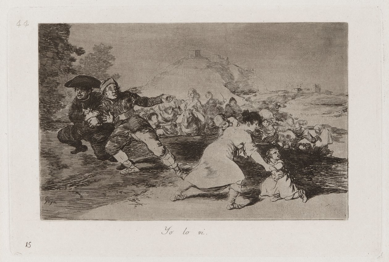 I Saw It, Plate 44 fra The Disasters of War av Francisco de Goya