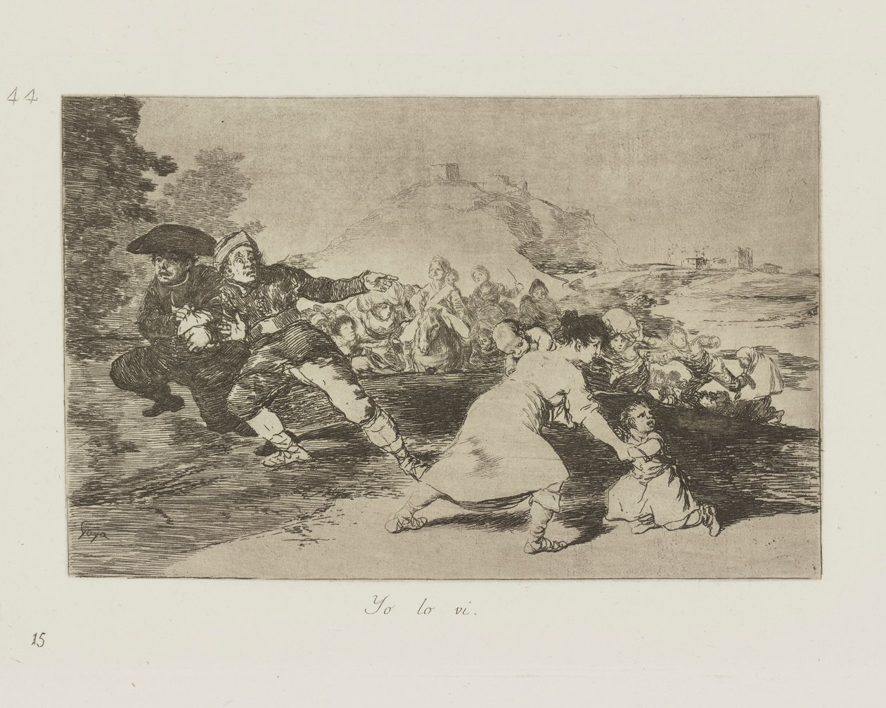 Jeg så det. (Jeg så det.), pl. 44 fra serien The Disasters of War av Francisco de Goya
