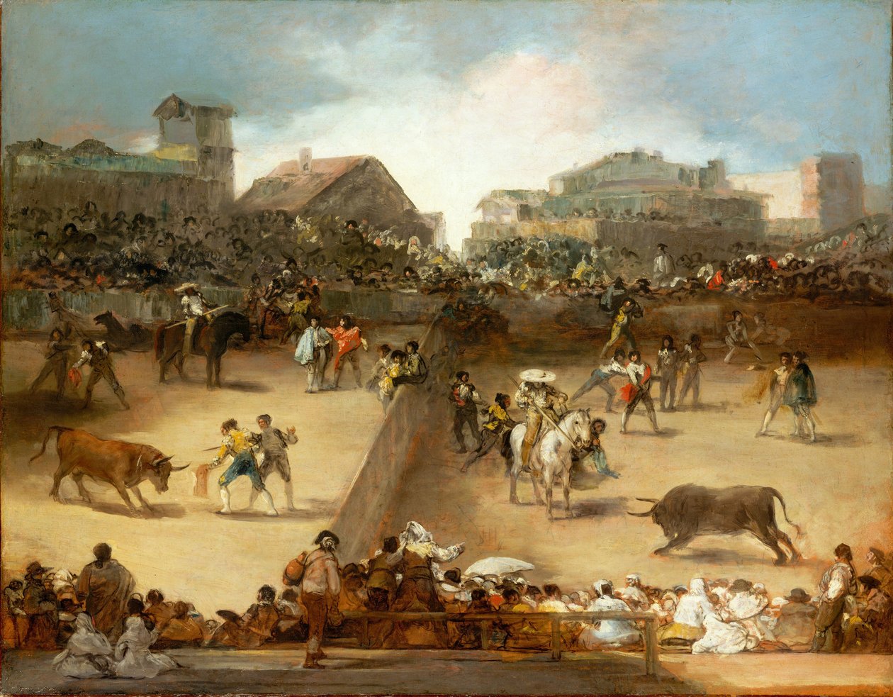 Tyrekamp i en delt ring av Francisco de Goya