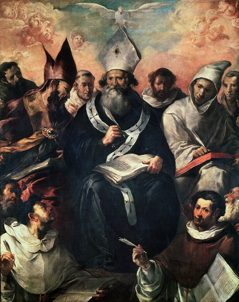 St. Basil dikterer sin lære av Francisco Herrera