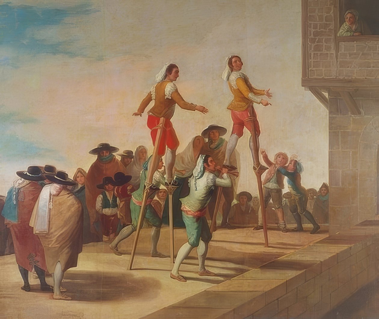 Styltene (Los Zancos). 1791-92 av Francisco de Goya