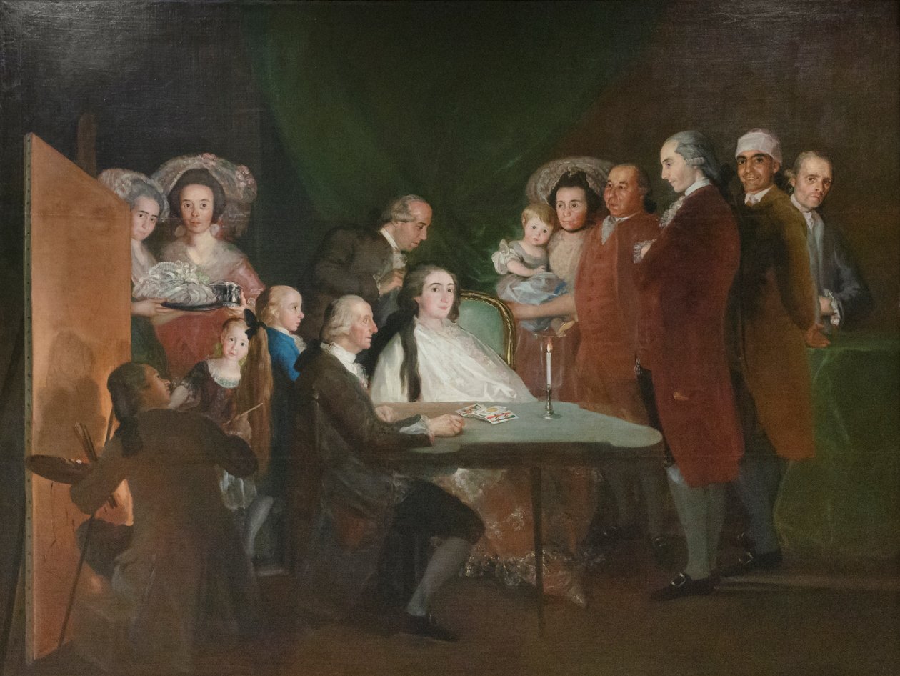Familien til spedbarnet Don Luis av Bourbon av Francisco Jose de (school of) Goya