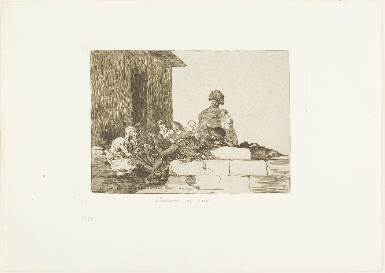 Appeller er forgjeves, plate 54 fra The Disasters of War av Francisco Jose de Goya y Lucientes