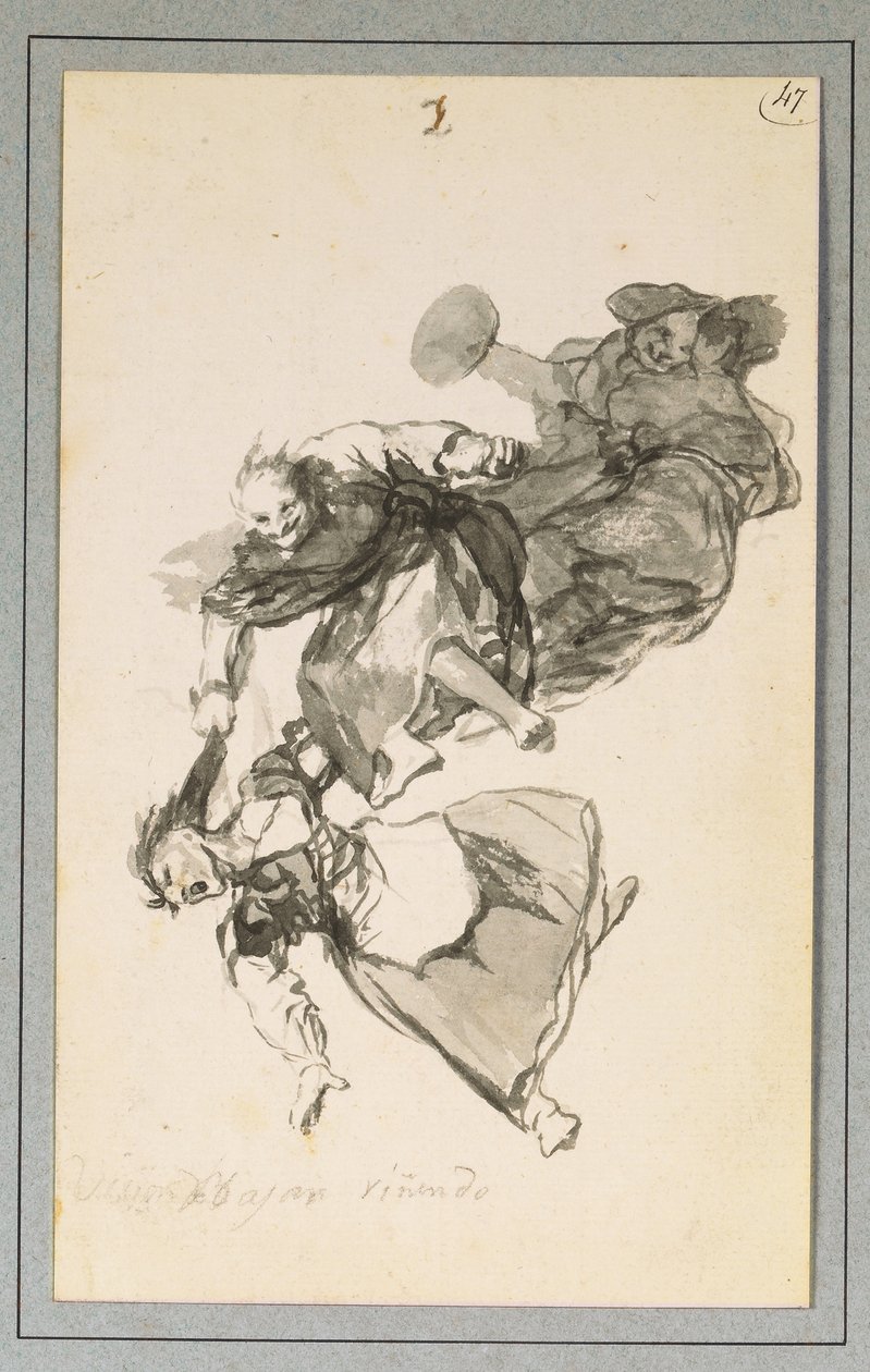 Bajan riñendo, eller De går ned og krangler av Francisco de Goya