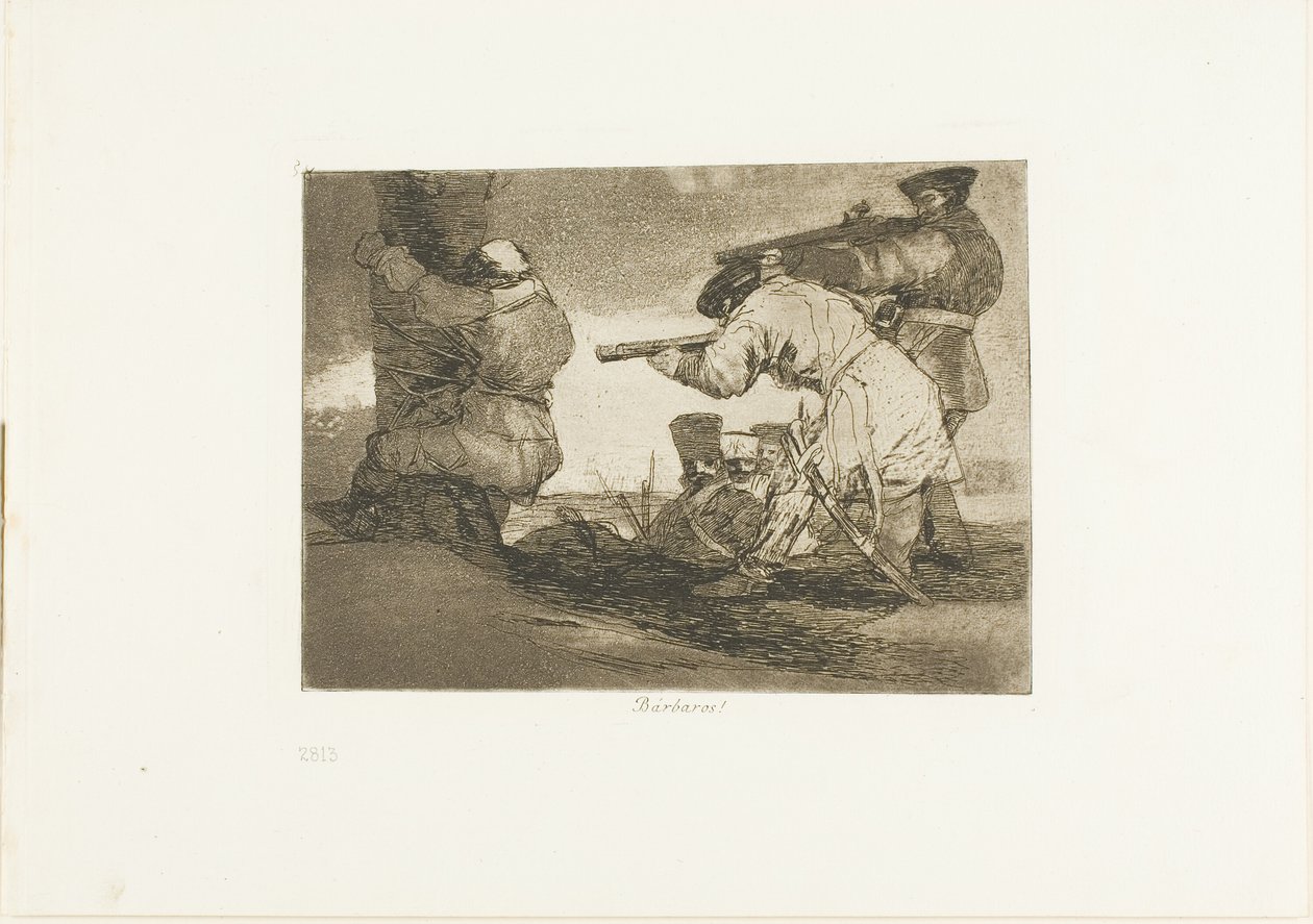 Barbarians!, plate 38 fra The Disasters of War av Francisco Jose de Goya y Lucientes