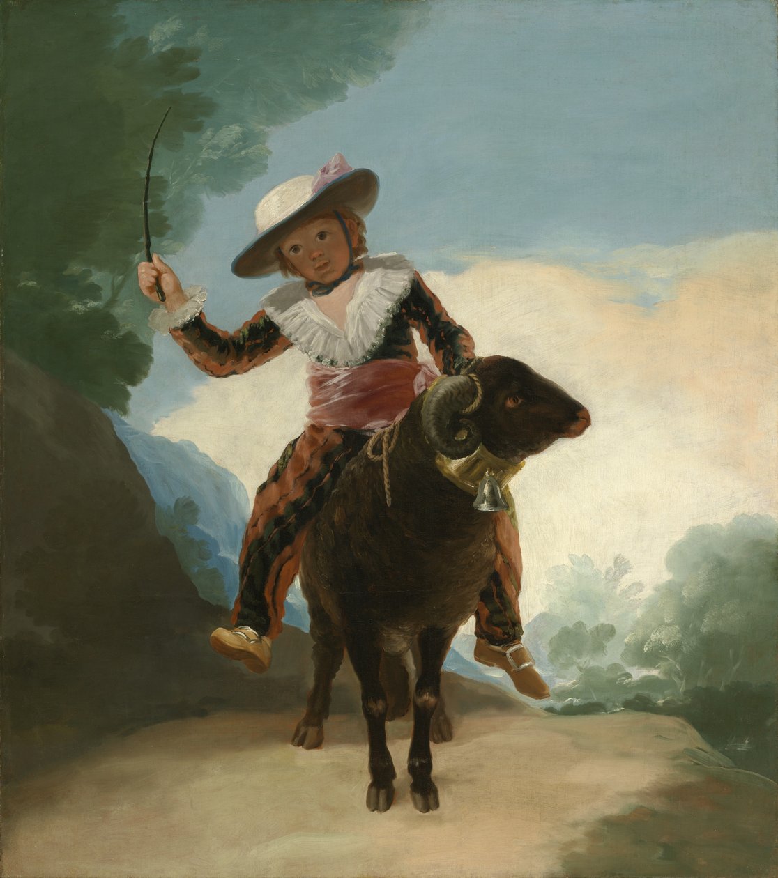 Gutt på en ram, 1786-87 av Francisco de Goya