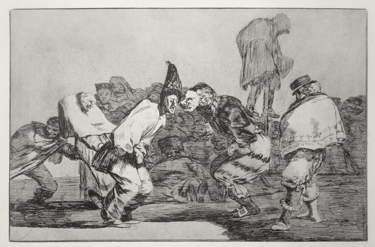Carnival fantasy, plate 14 av "Ordspråk" av Francisco Jose de Goya y Lucientes