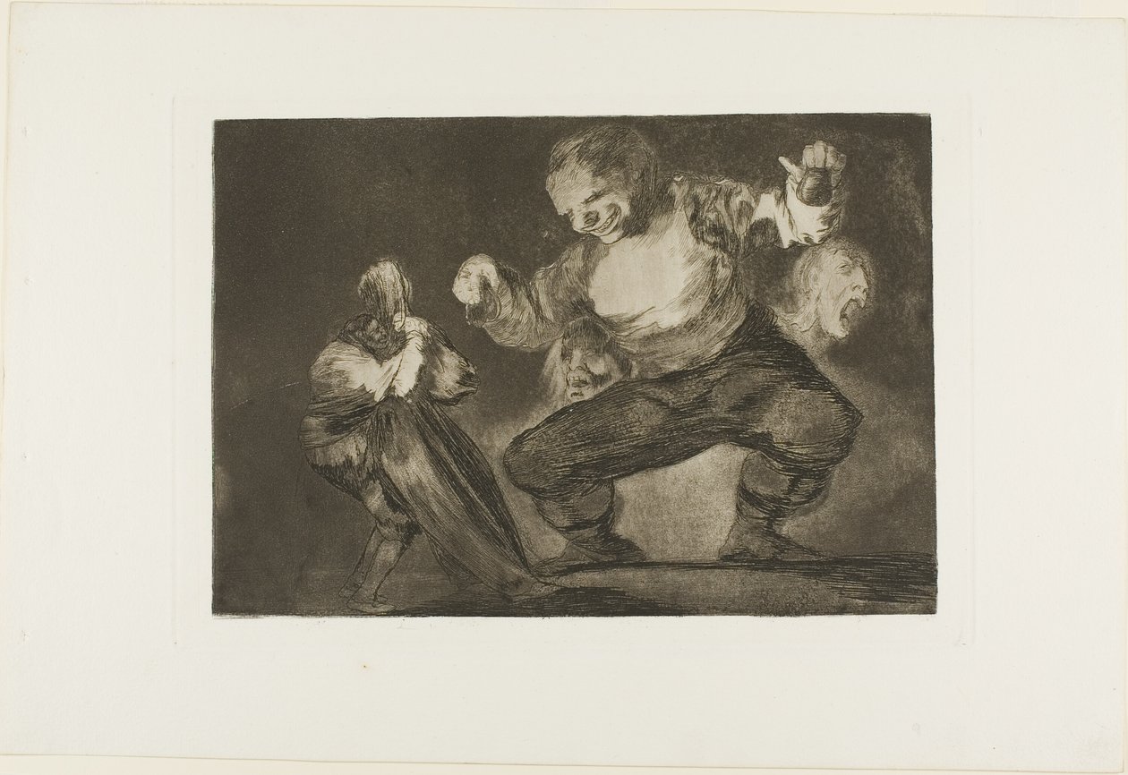 Dancing Giant, fra Disparates, publisert som plate 4 i Los Proverbios av Francisco Jose de Goya y Lucientes