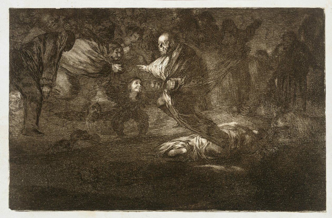 Gud skaper dem, og de finner sammen, Los Proverbios 18 av Francisco Jose de Goya y Lucientes