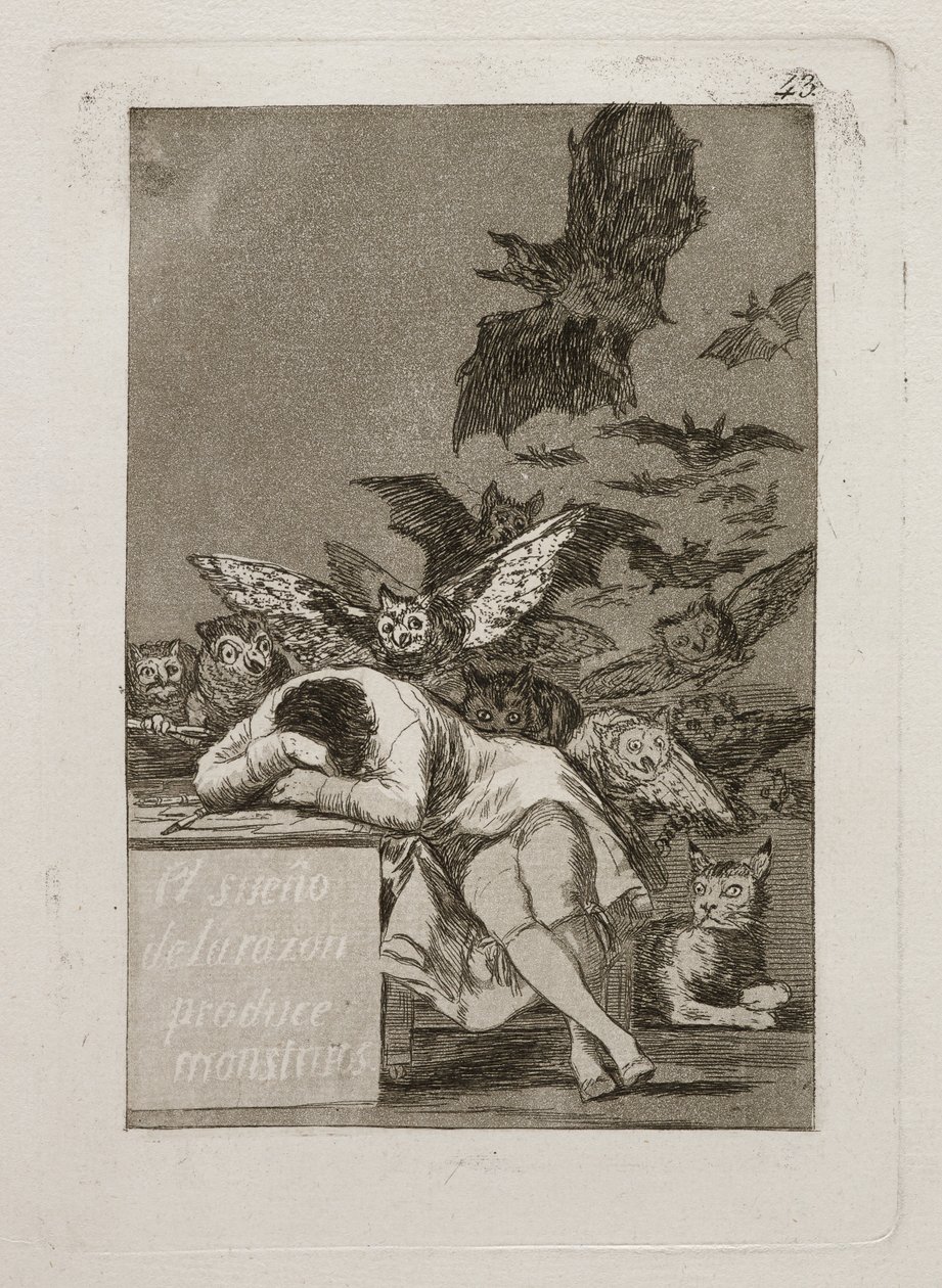 The Dream of Reason produserer monstre av Francisco Jose de Goya y Lucientes
