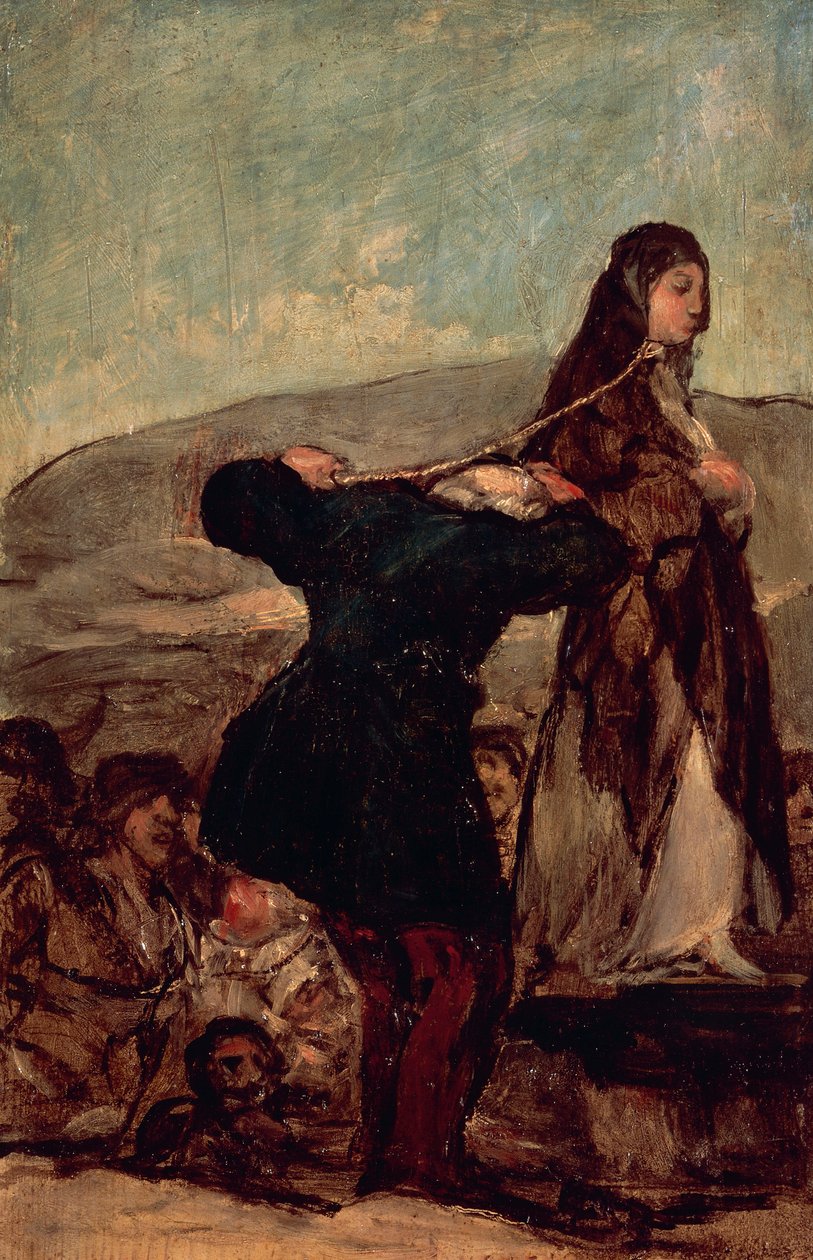 Henrettelse av en heks av Francisco Jose de Goya y Lucientes