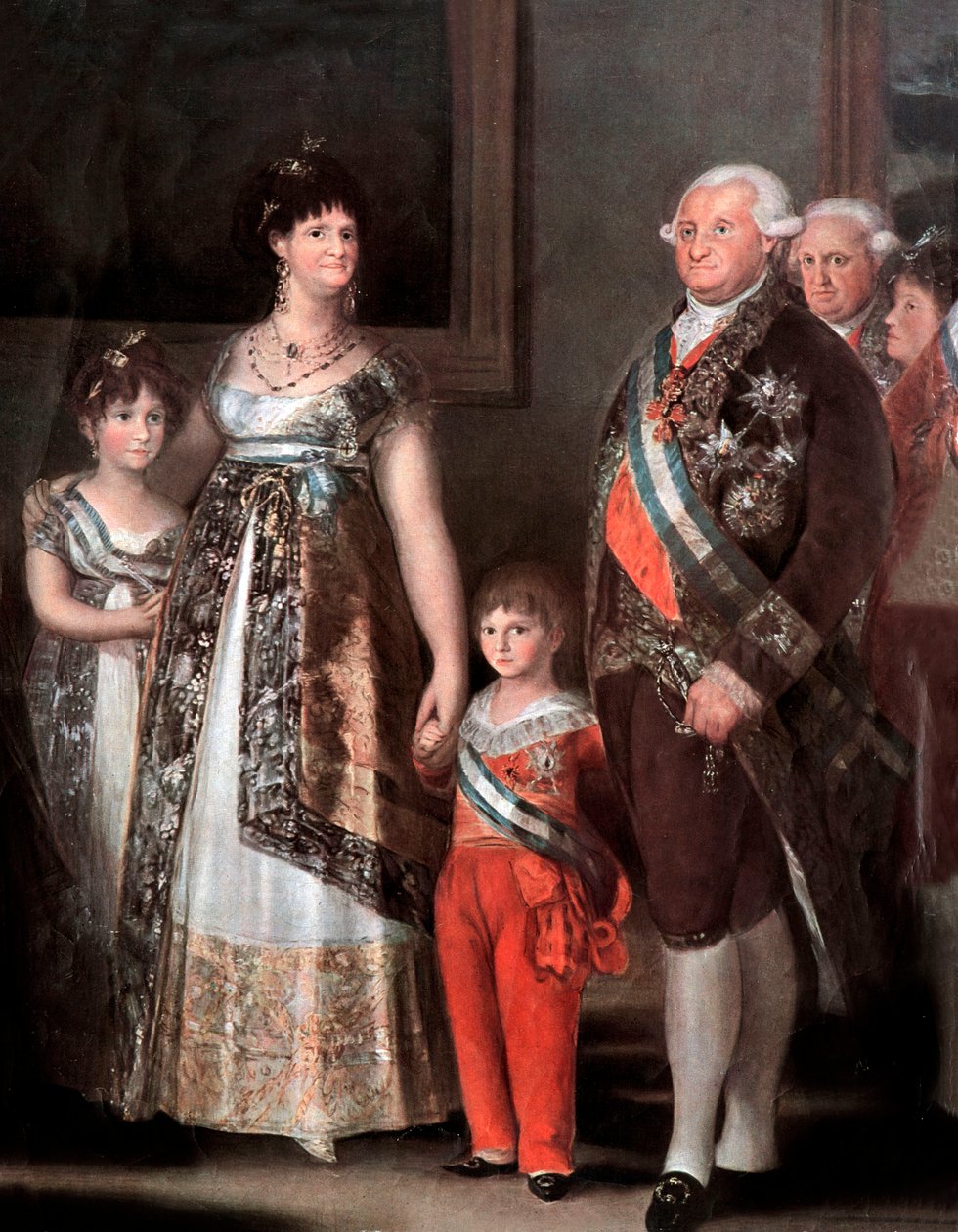 Familie av spansk kong Carlos IV, detalj av Francisco Jose de Goya y Lucientes