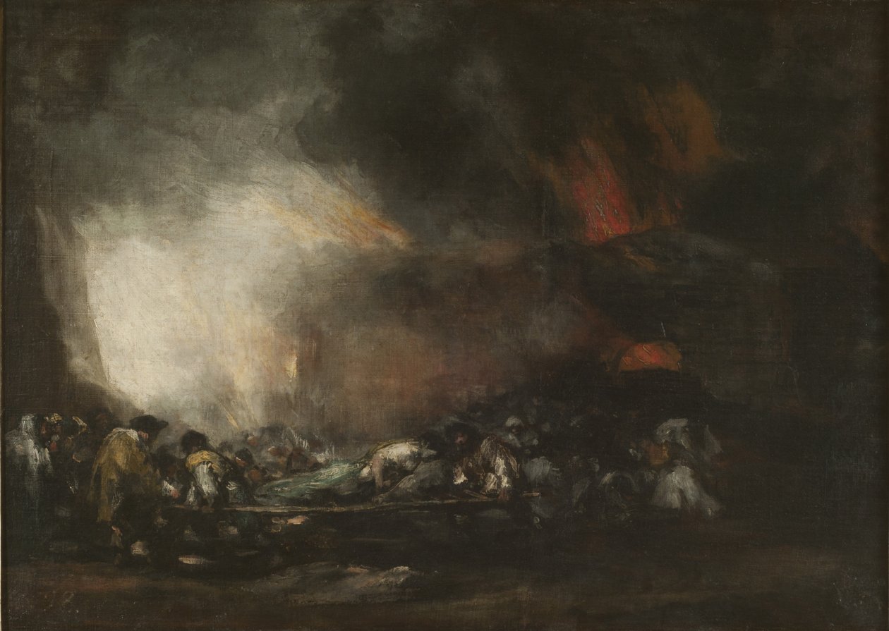 Brann på et sykehus av Francisco Jose de Goya y Lucientes