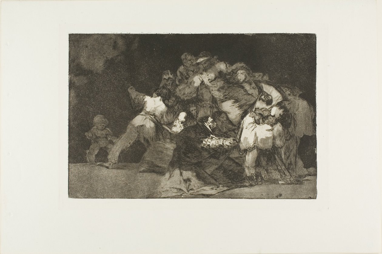 General Folly, plate ni fra The Proverbs av Francisco Jose de Goya y Lucientes
