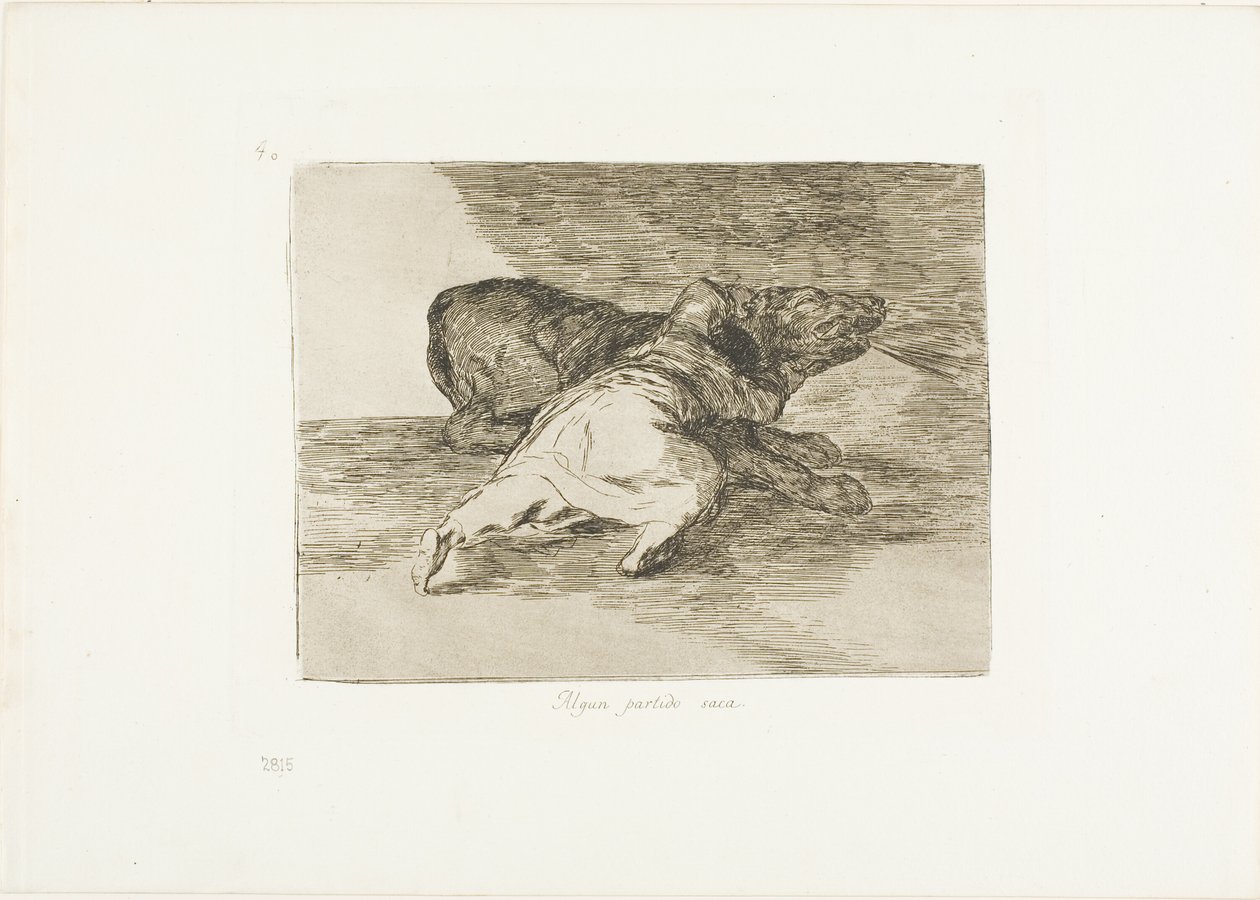 Han får noe ut av det, plate 40 fra The Disasters of War av Francisco Jose de Goya y Lucientes