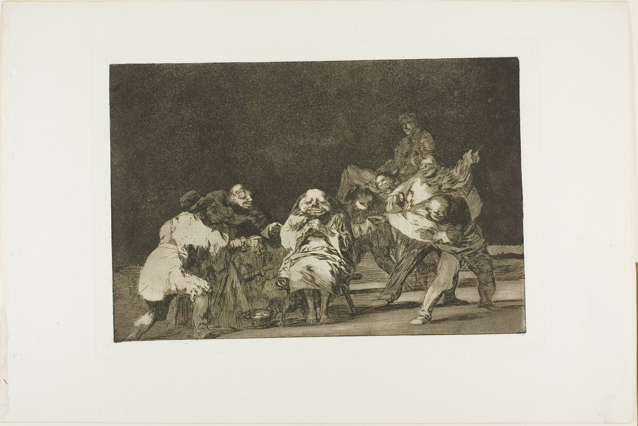 Den som ikke liker deg vil ærekrenke deg i spøk, plate 17 fra Los Proverbios av Francisco Jose de Goya y Lucientes