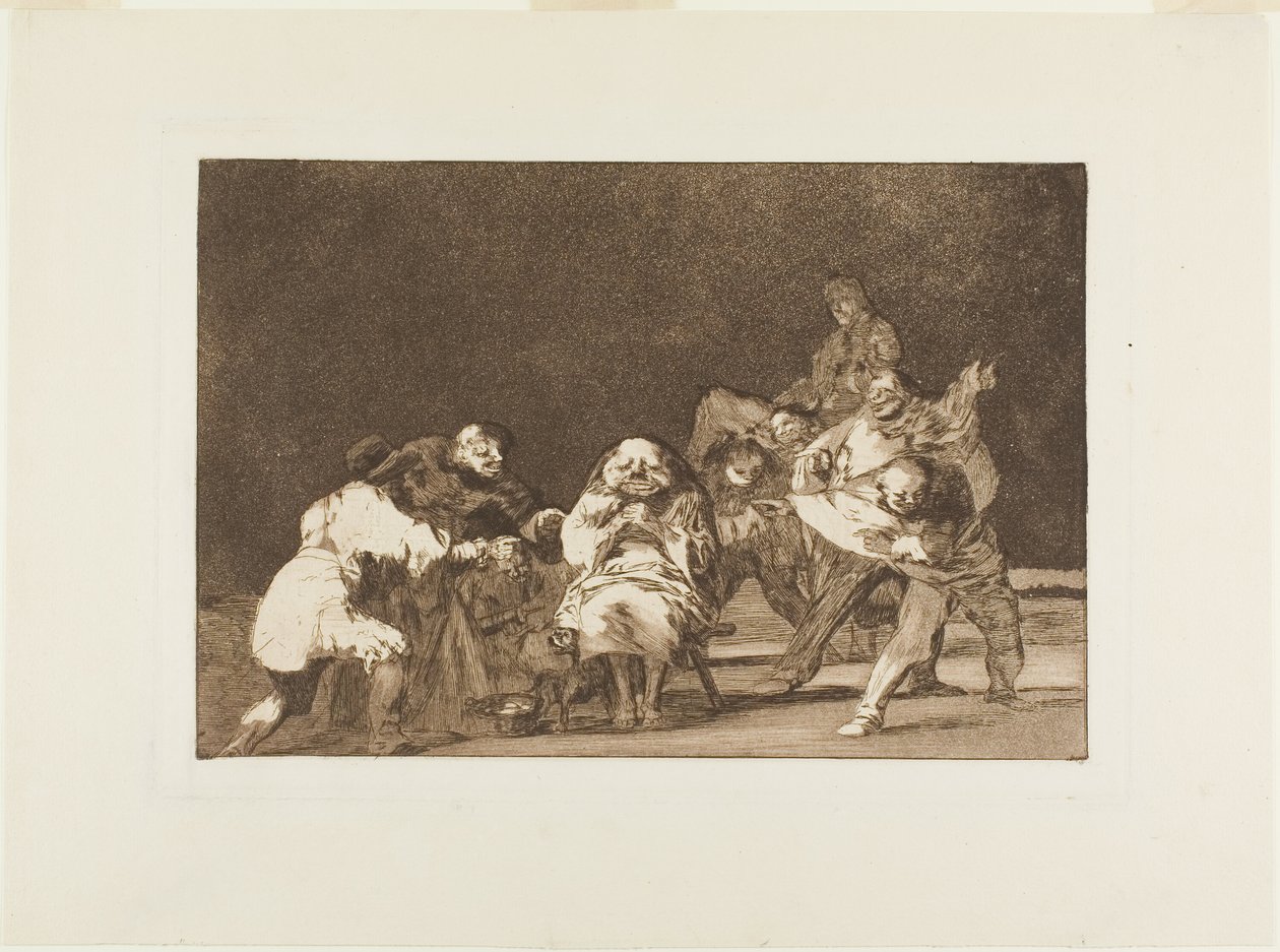 Den som ikke liker deg vil ærekrenke deg i spøk, plate 17 fra Los Proverbios av Francisco Jose de Goya y Lucientes