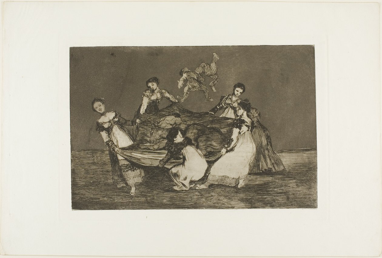 Tyngre enn et dødt esel, tallerken en fra Los Proverbios av Francisco Jose de Goya y Lucientes