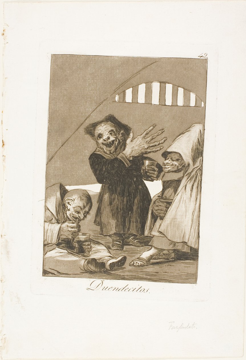 Hobgoblins, plate 49 fra Los Caprichos av Francisco Jose de Goya y Lucientes