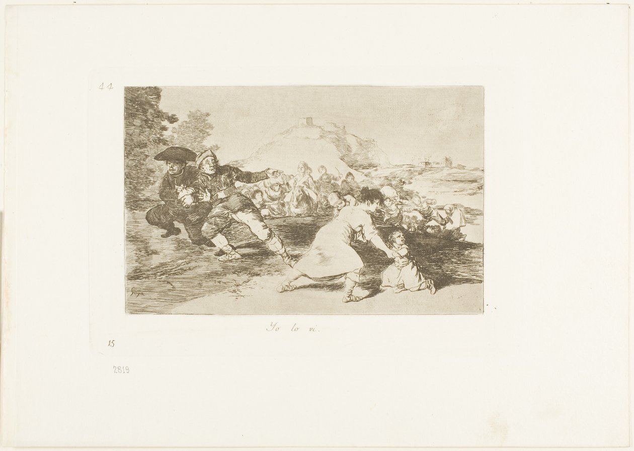 I Saw it, plate 44 fra The Disasters of War av Francisco Jose de Goya y Lucientes