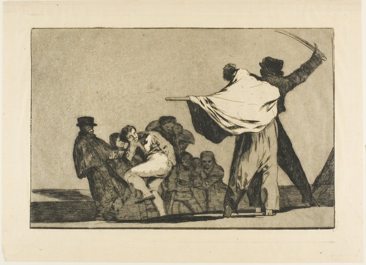 Hvis to til én, fyll rumpa med halm, fra Los Proverbios av Francisco Jose de Goya y Lucientes