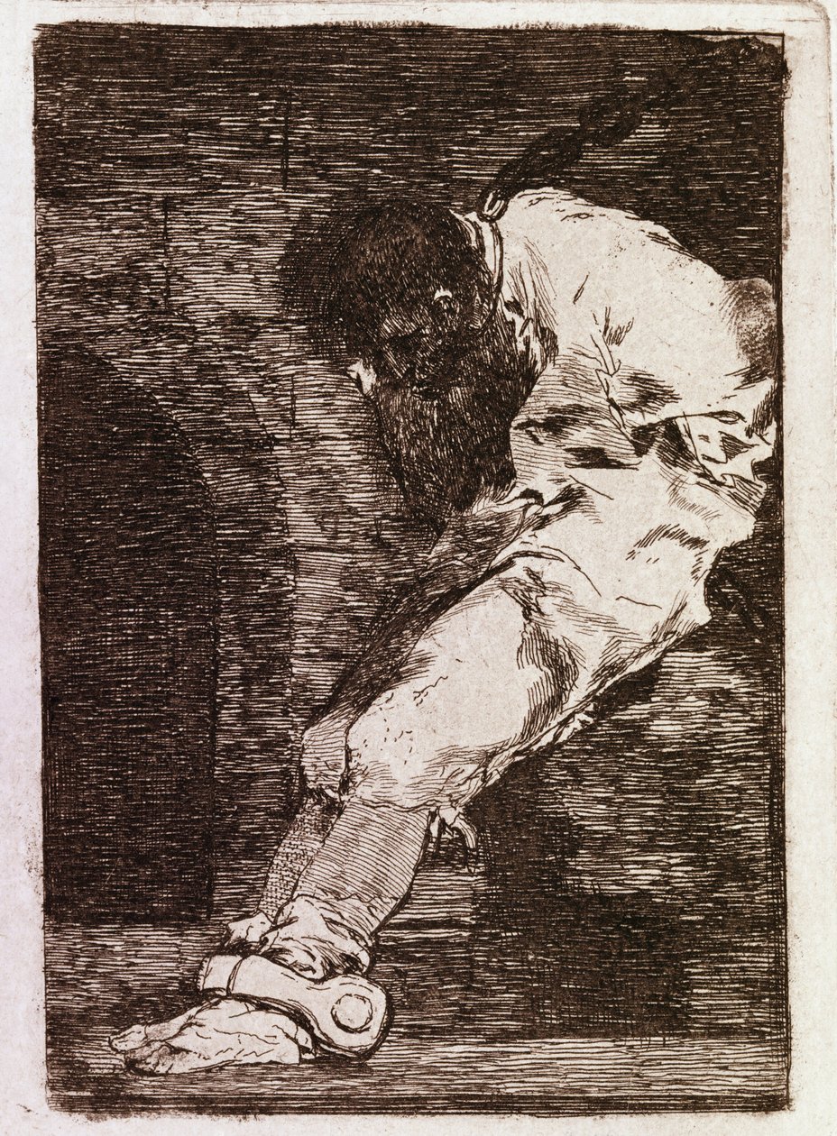 Hvis det er en kriminell dør han raskt (Aquatint, ca. 1810) av Francisco de Goya