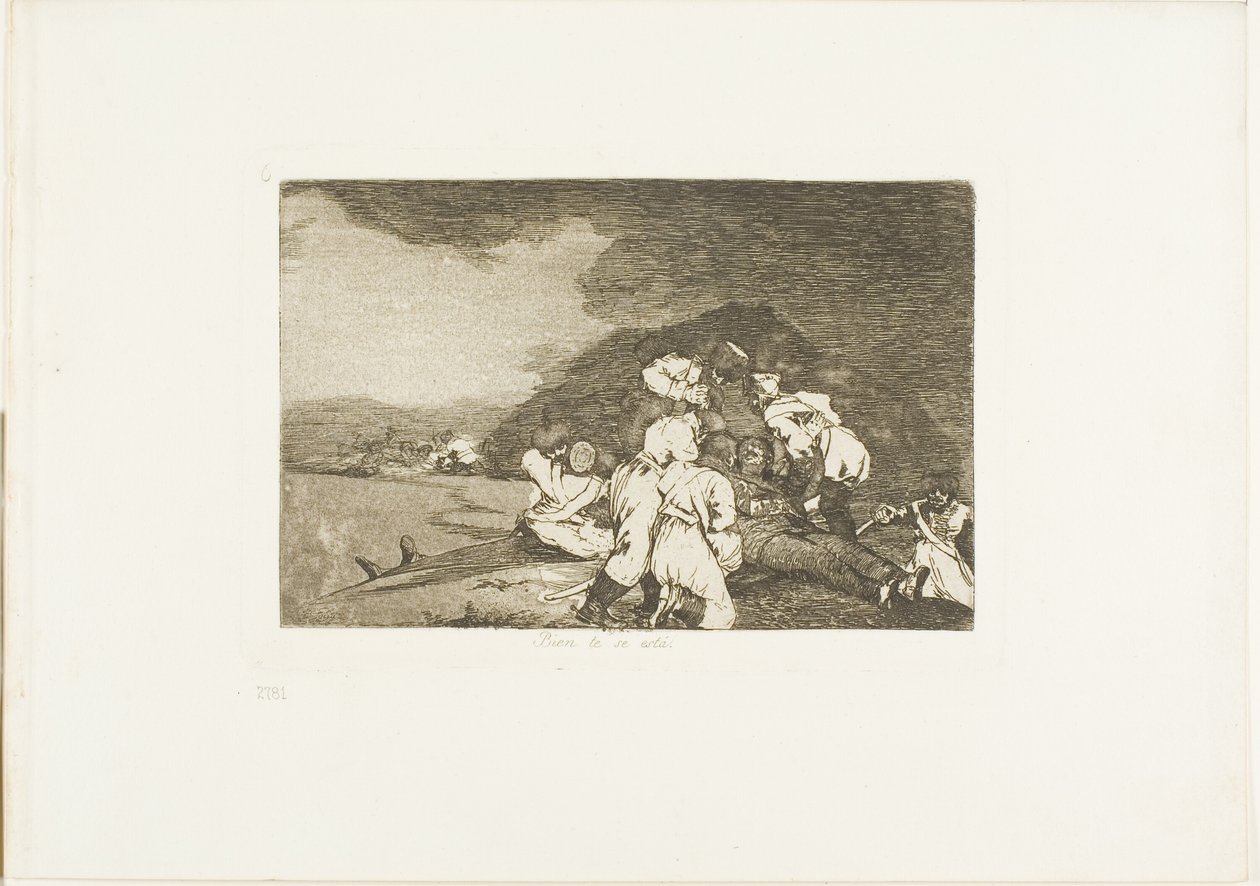 It Serves You Right, tallerken seks fra The Disasters of War av Francisco Jose de Goya y Lucientes