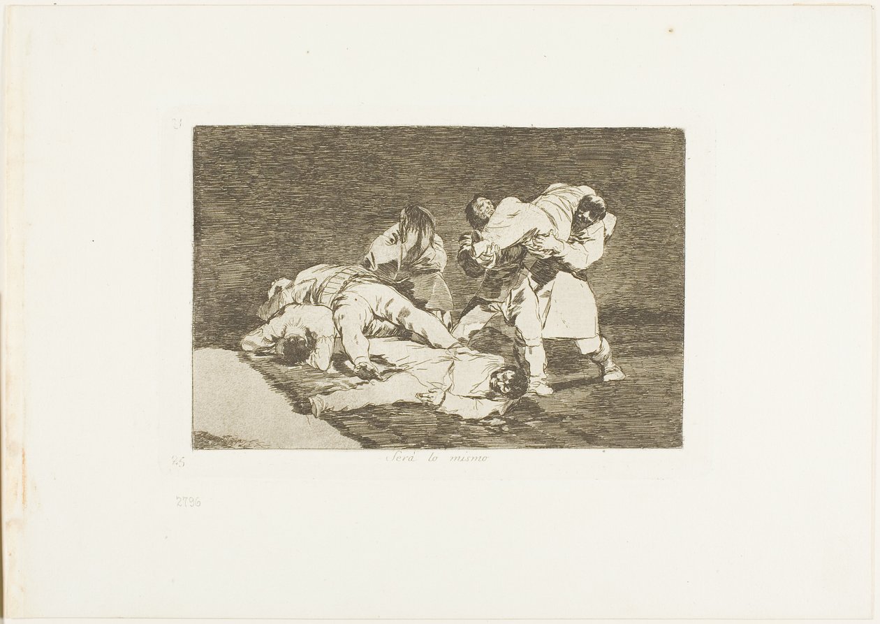Det blir det samme, plate 21 fra The Disasters of War av Francisco Jose de Goya y Lucientes