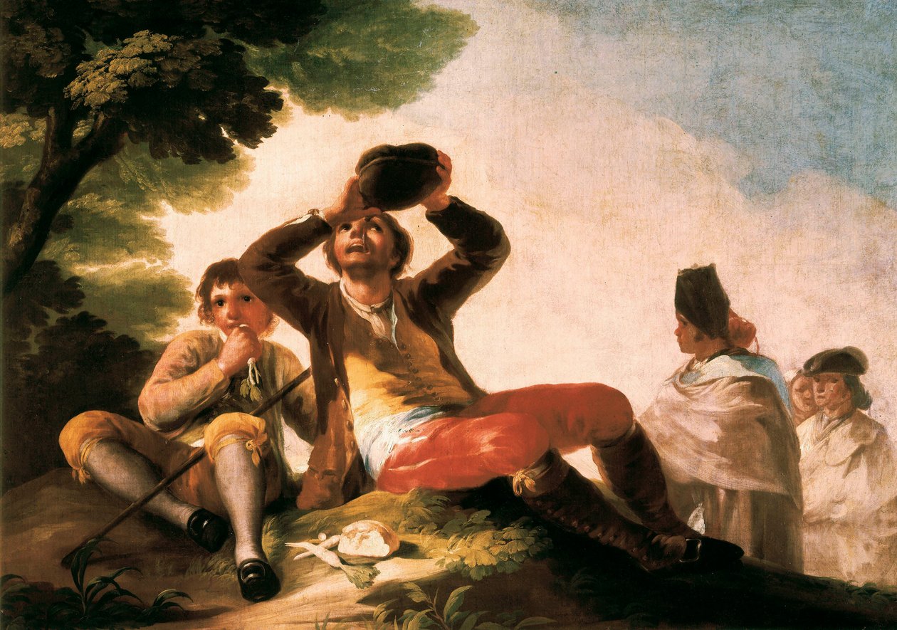 ""Le buveur"" Francisco de Goya y Lucientes (1746-1828). 1777. Madrid. Musee du Prado. av Francisco Jose de Goya y Lucientes