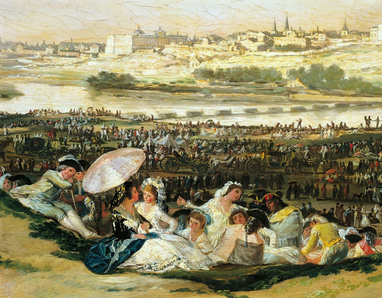 Engen til San Isidro, av Francisco de Goya (1746-1828), Detalj av Francisco Jose de Goya y Lucientes