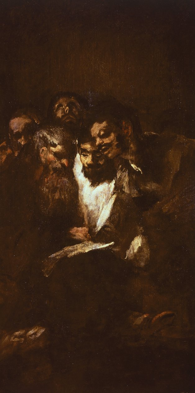 Menn leser av Francisco de Goya (1746-1828) av Francisco Jose de Goya y Lucientes