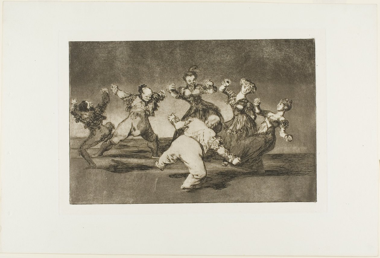 Merry Folly, fra Disparates, publisert som plate 12 i Los Proverbios av Francisco Jose de Goya y Lucientes