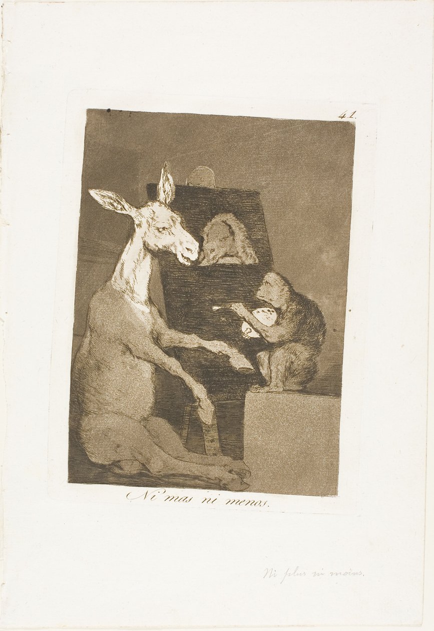 Verken mer eller mindre, plate 41 fra Los Caprichos av Francisco Jose de Goya y Lucientes
