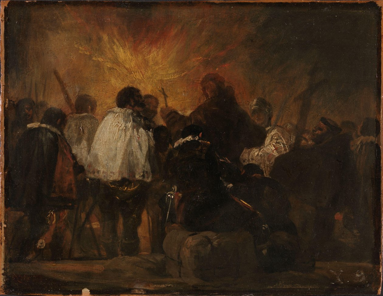 Nattscene fra inkvisisjonen, ca. 1810 (olje på tre) av Francisco Jose de Goya y Lucientes