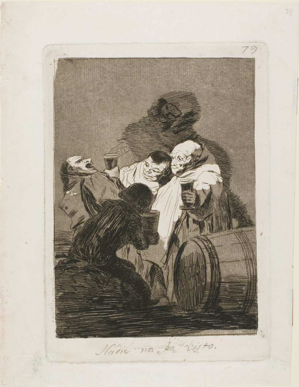 Ingen har sett oss, plate 79 fra Los Caprichos av Francisco Jose de Goya y Lucientes