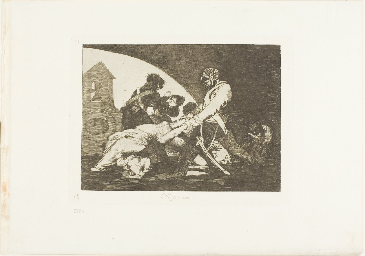 Heller ikke disse, plate elleve fra The Disasters of War av Francisco Jose de Goya y Lucientes