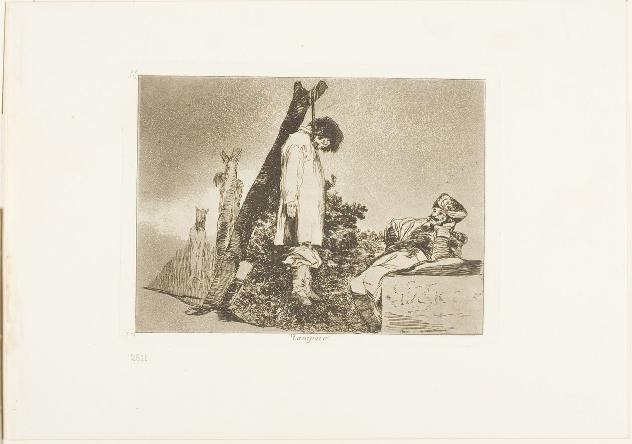 Ikke i dette tilfellet, plate 36 fra The Disasters of War av Francisco Jose de Goya y Lucientes