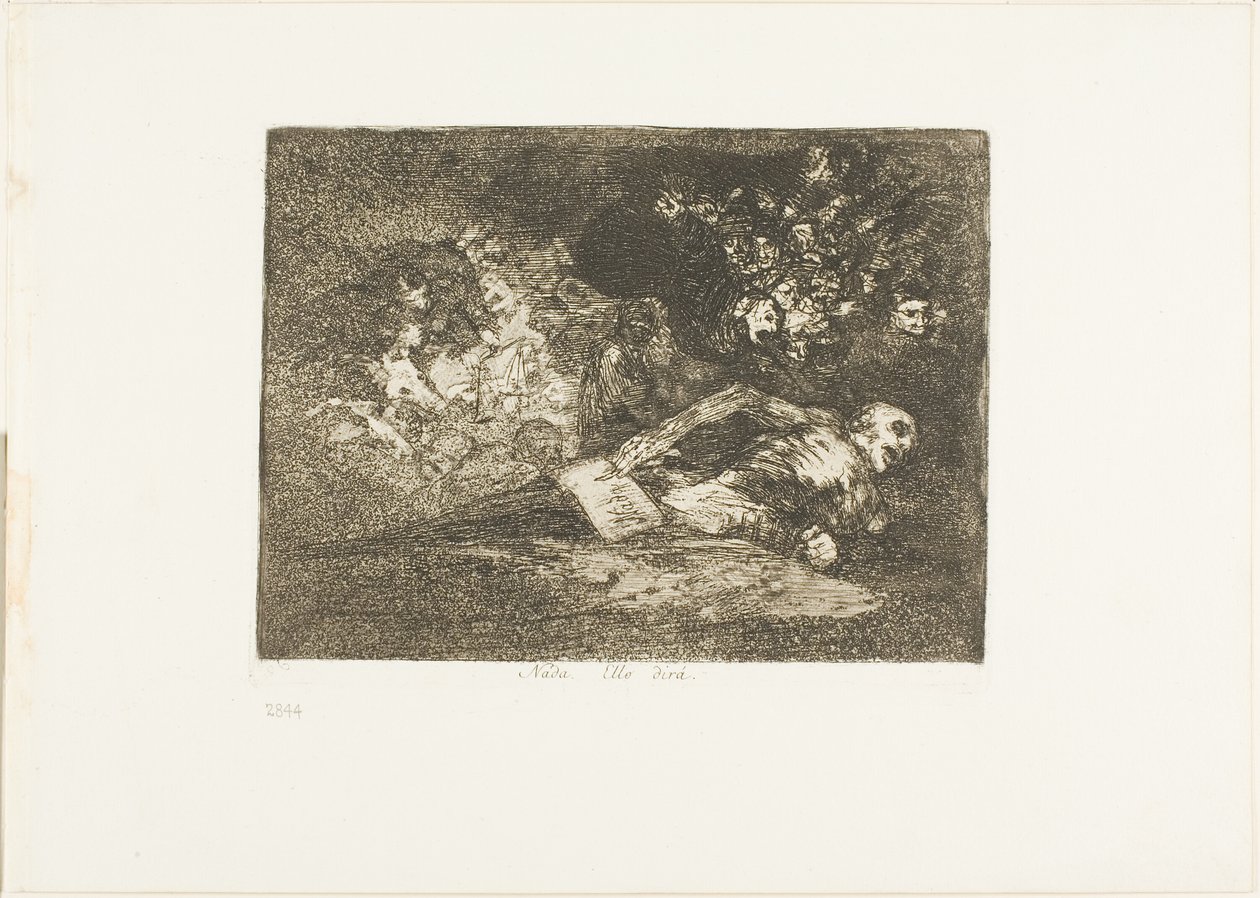 Ingenting. The Event Will Tell, plate 69 fra The Disasters of War av Francisco Jose de Goya y Lucientes