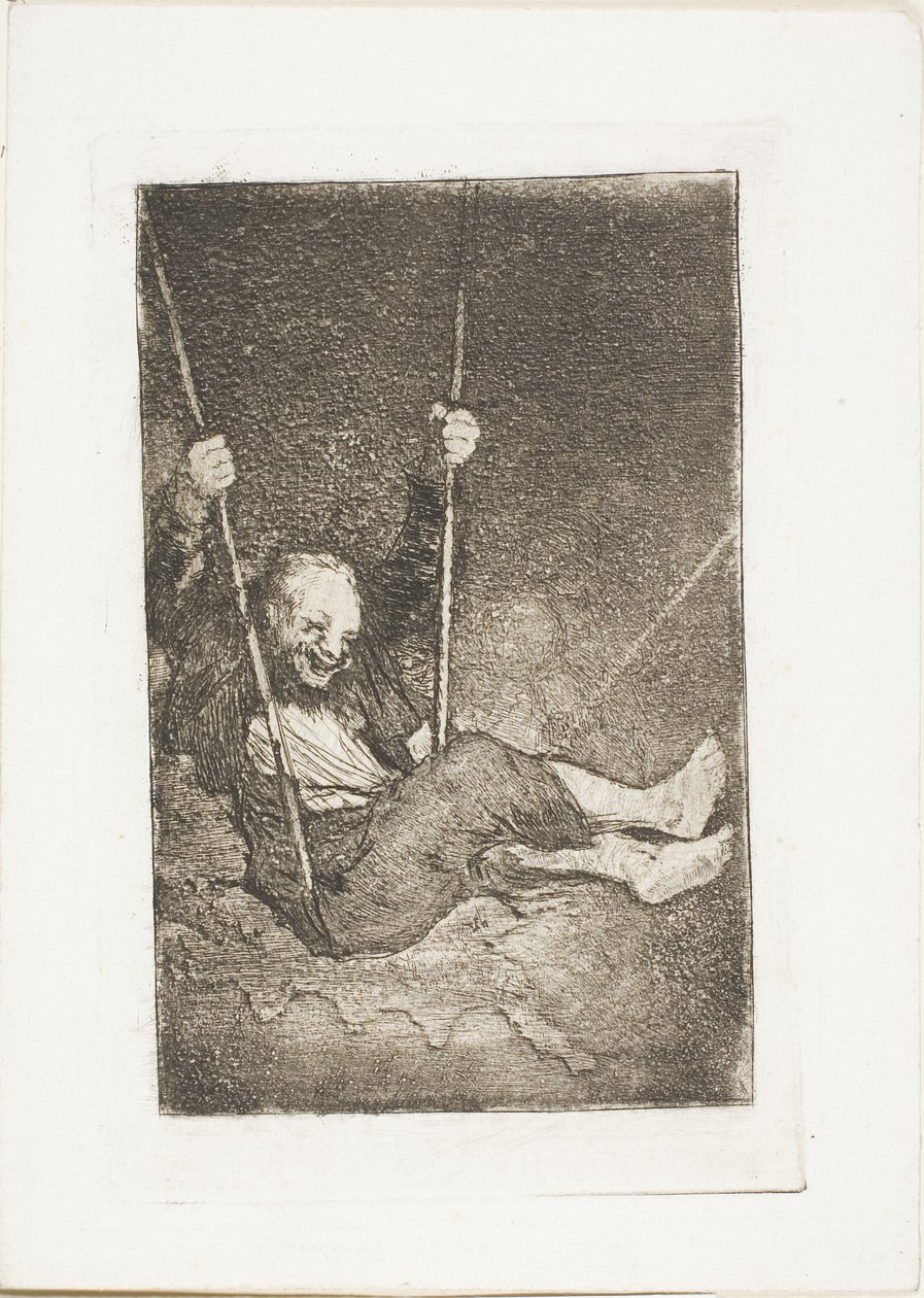 Gammel mann på en huske av Francisco Jose de Goya y Lucientes