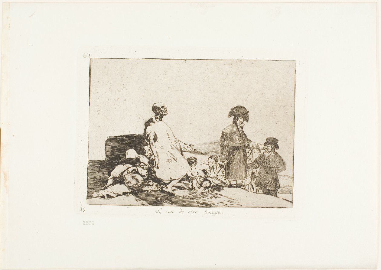 Kanskje de er av en annen rase, plate 61 fra The Disasters of War av Francisco Jose de Goya y Lucientes